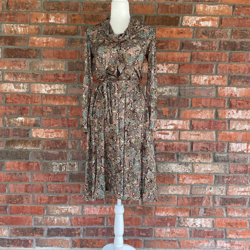 joy stevens floral A line belted tent dress S M